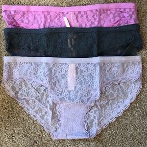 Set of 3 Victoria secret lace panties